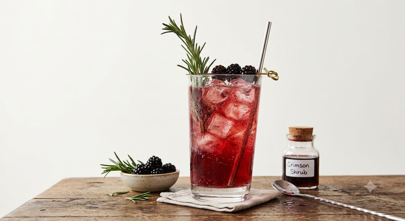 Crimson Shrub and Soda